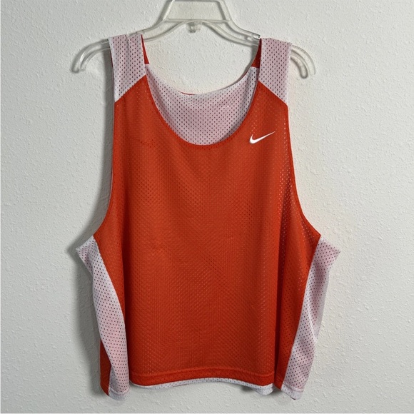 Nike Other - Nike Reversible Orange/White Mesh Dri-Fit Practice Jersey Men’s Lg Basketball